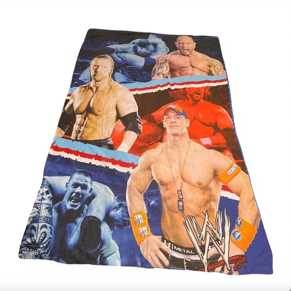 WWE Wrestling Twin Comforter Duvet Sheet Blanket John Cena Triple H Batista - Picture 1 of 16